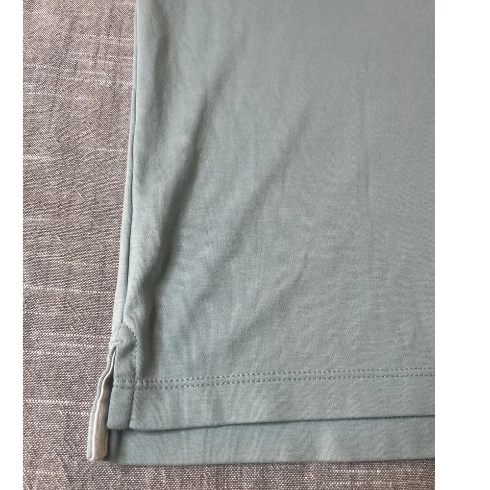 Banana Republic Mens Cotton Polo Shirt Sage Green‎ Blue Short Sleeve S 719494-01